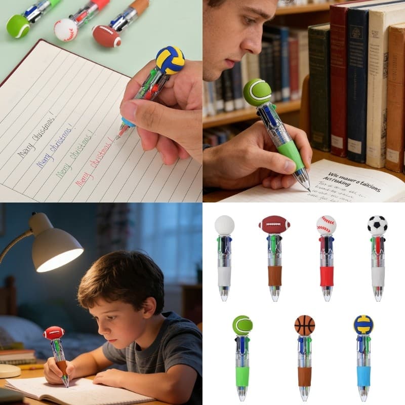 Li * 10 20 30pcs Caneta Esferográfica Fofa Formato 4 Cores Para Uso Escritório Escolar