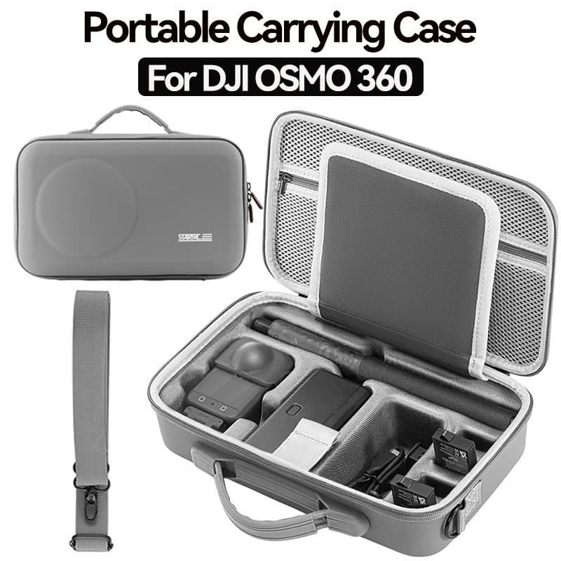 Bolsa de Armazenamento para DJI OSMO 360, Estojo Integrado, Bolsa de Mão, Mala de Viagem Impermeável em PU com Alça de O