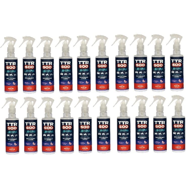 Kit 20 Limpador a Seco Automotivo 200ml TTR500 Para Carro Moto Bicicleta Sem Água Não Risca