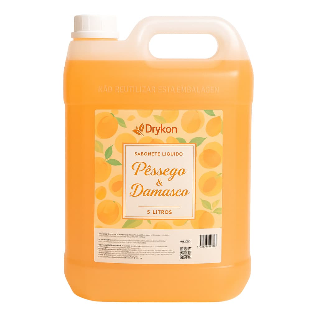 SABONETE LIQUIDO 5 LITROS PESSEGO E DAMASCO DRYKON