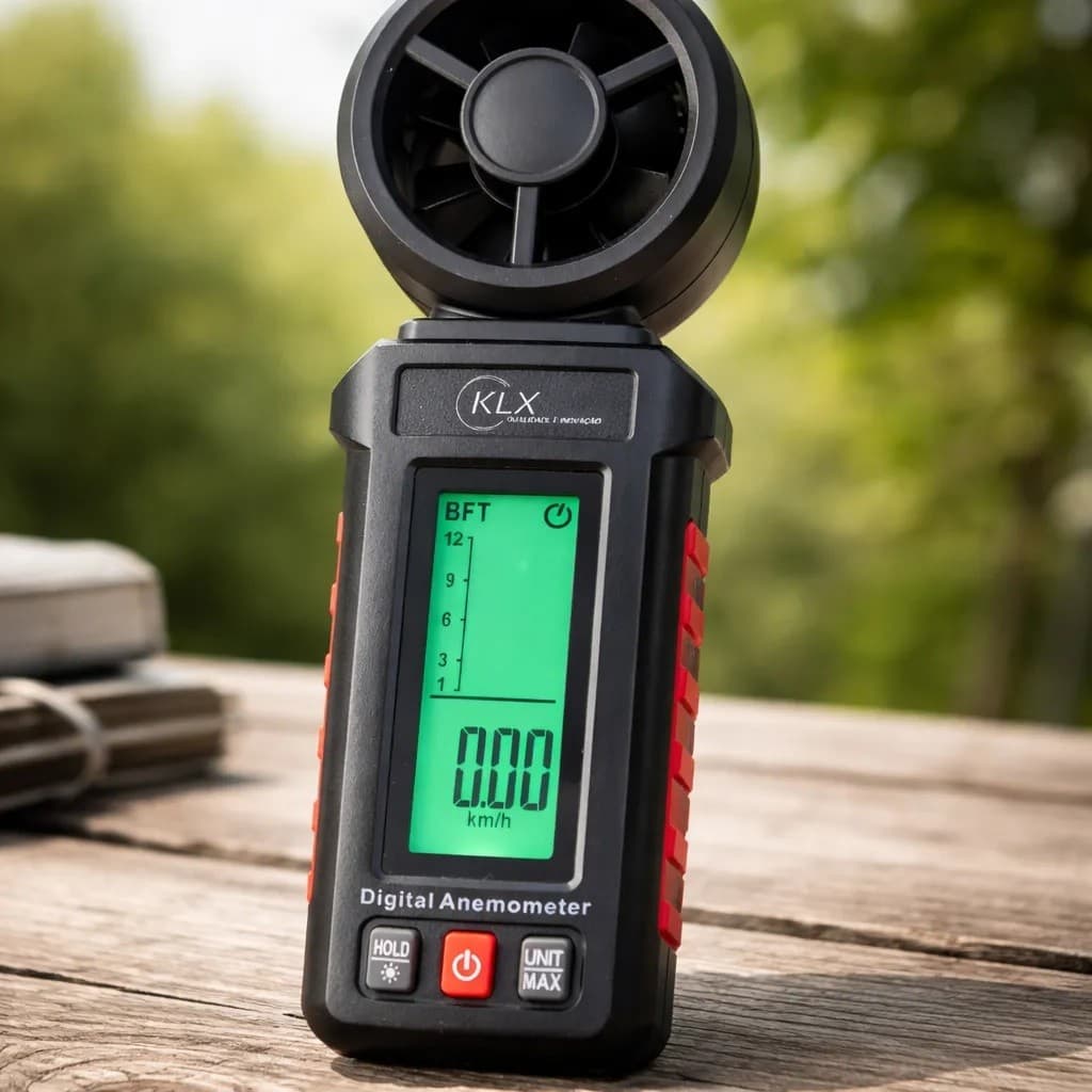 Anemômetro Digital Vento Lcd Iluminado Profissional Klx