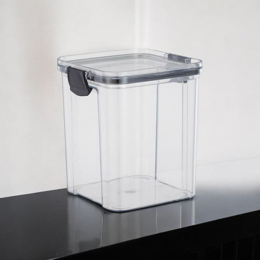 Pote de Armazenamento Hermético 900ml Quadrado – Tampa com Trava Mood