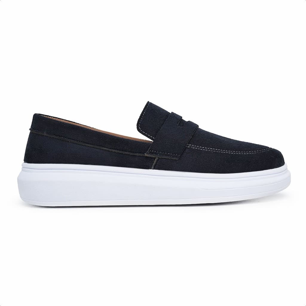 Sapato Masculino Mocassim Casual Sola Alta Confortável