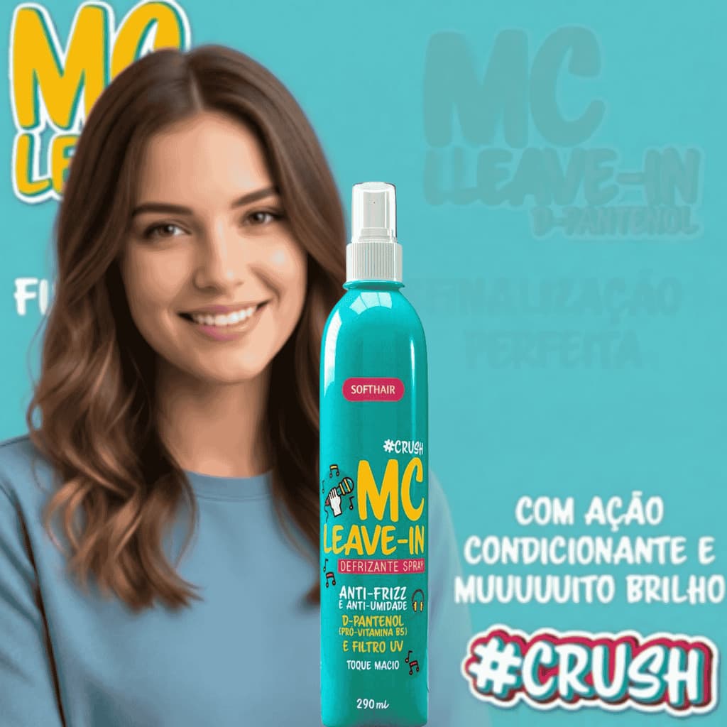 MC Leave-In Defrizante Spray D-Pantenol Hidratação Antifrizz - Importado - Original - Fragrância Marcante