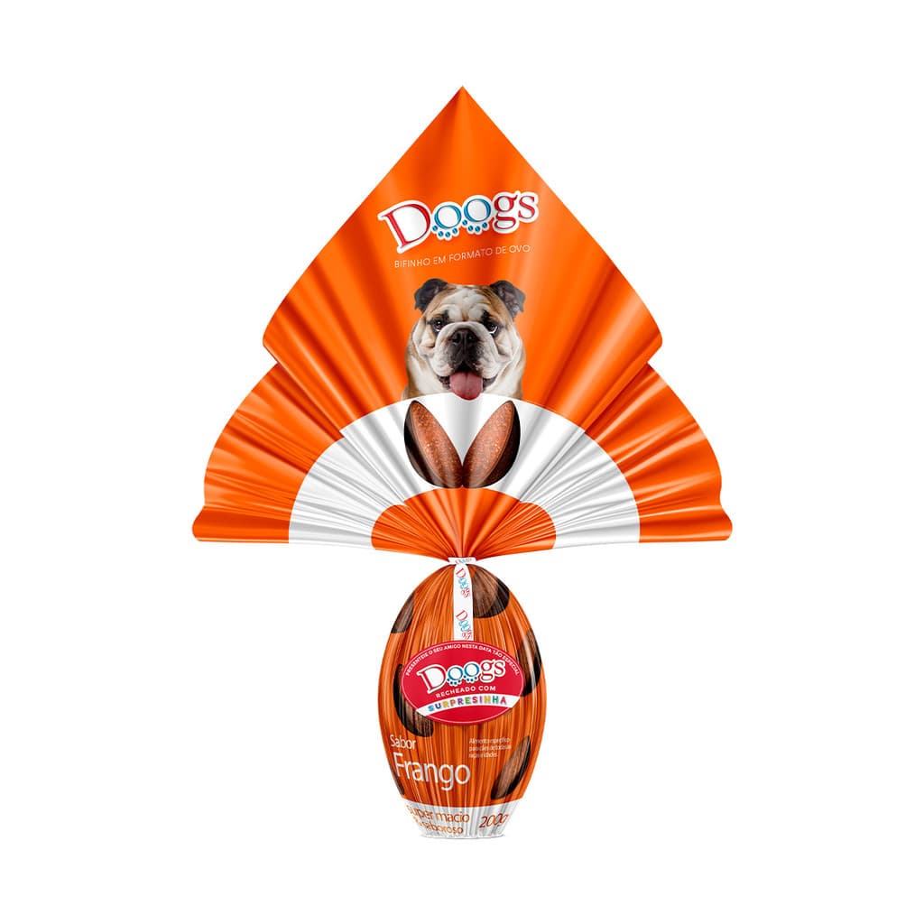 Kit Doogs Ovo de Páscoa Cão Frango 200g 10Un