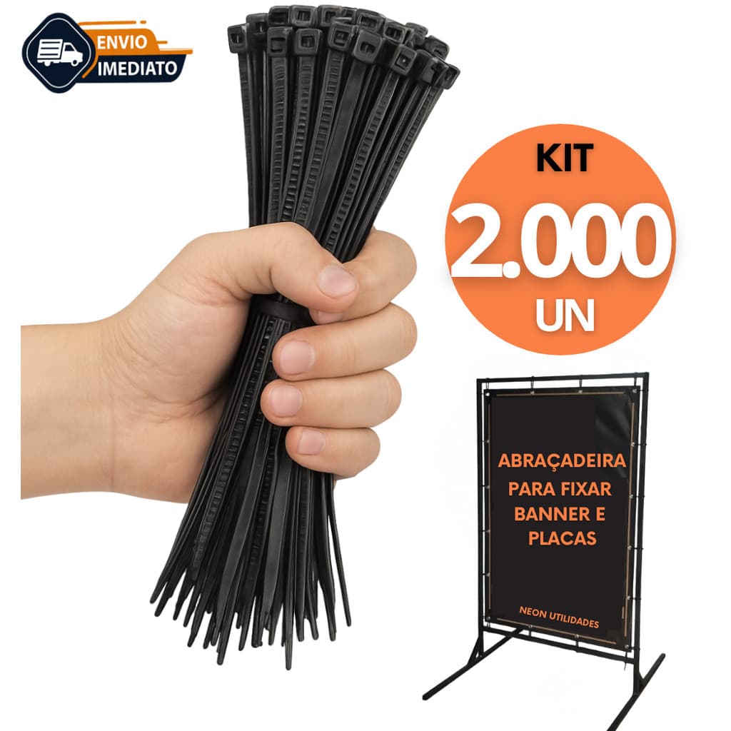 Abraçadeiras de Nylon 30cm Enforca Gato Cinta Abraçadeira Plástica Alta Resistência Fita Hellerman Multi Uso