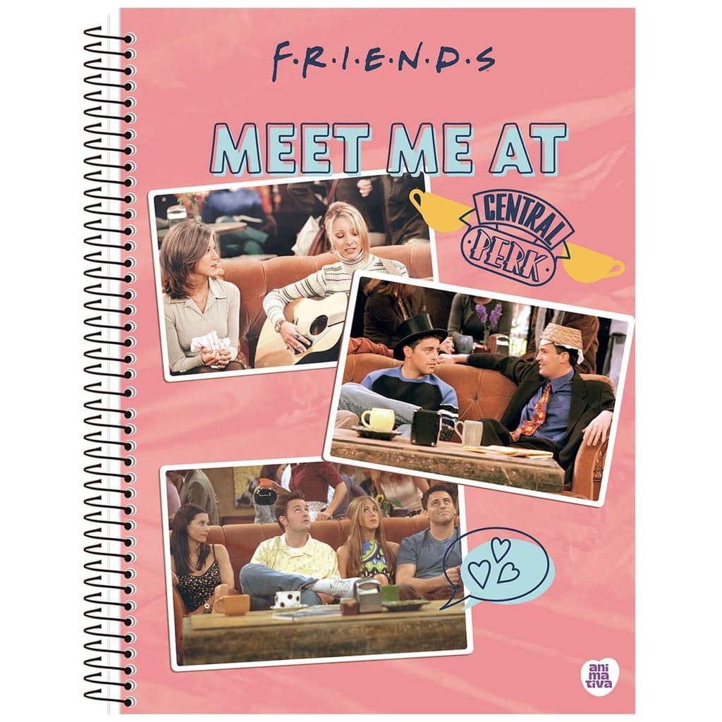 Caderno Friends Universitário 1M Espiral Poster Capa Dura 80 Fls