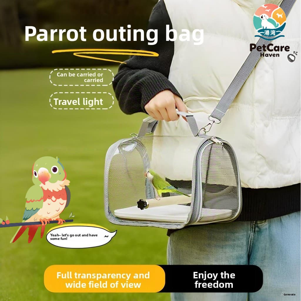Bolsa para papagaios, bolsa de viagem para pássaros pequenos, gaiola portátil para pássaros, mochila de viagem, bolsa ad