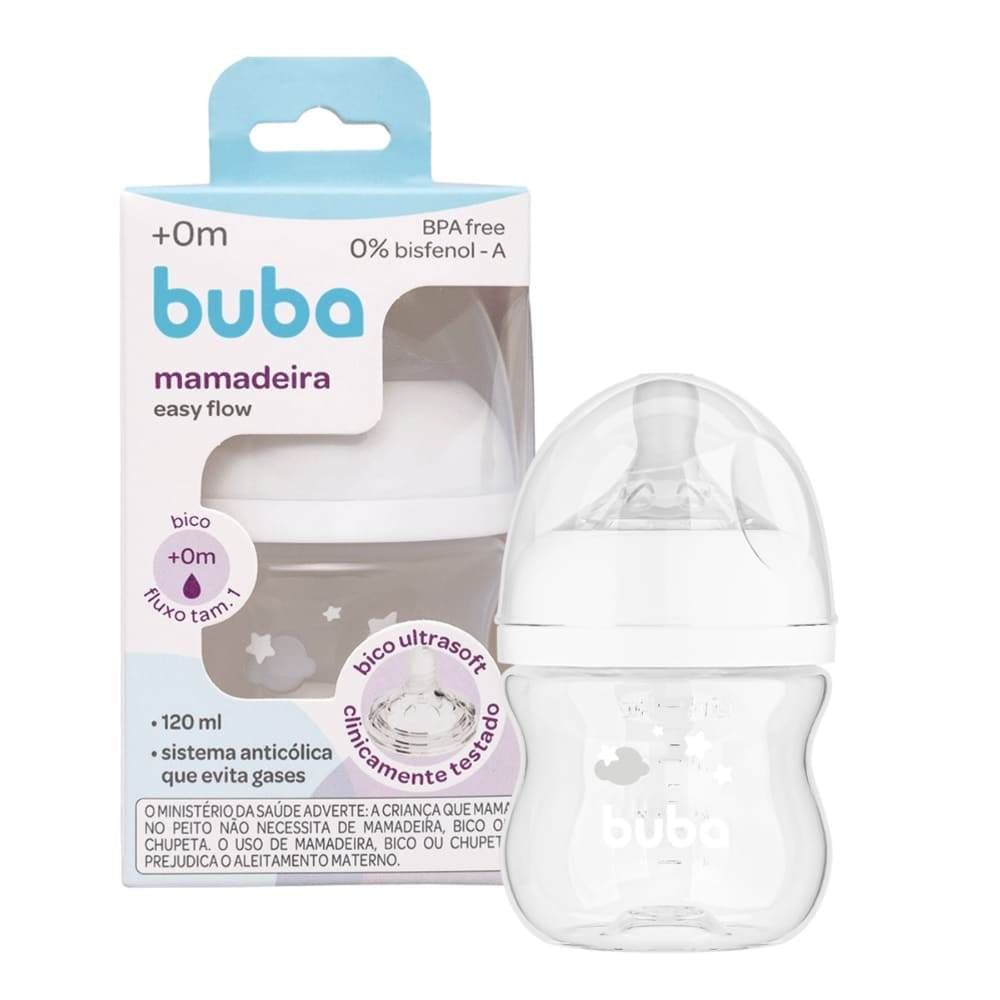 Mamadeira Easy Flow Nuvem Branca 120ml - Buba