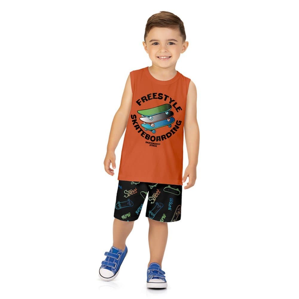 Conjunto Infantil Menino Skate Regata Kyly