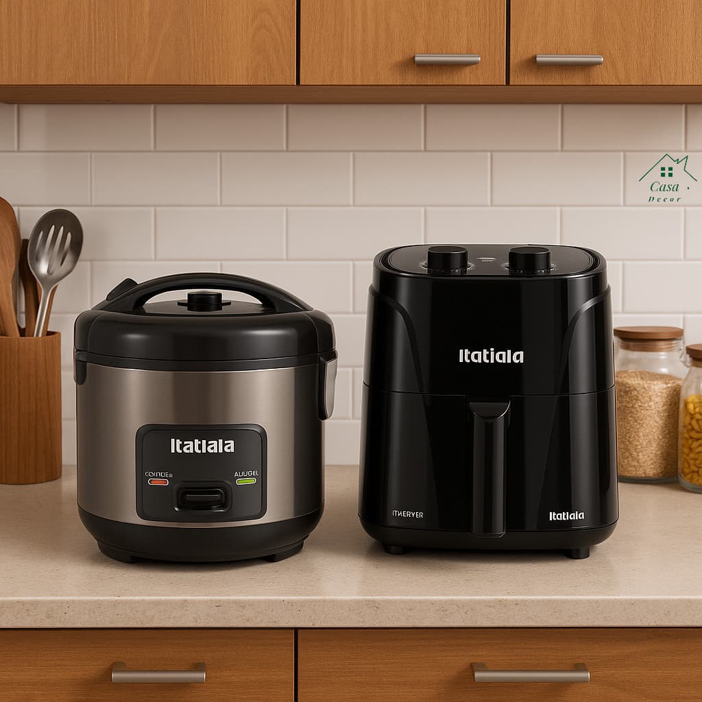 🖤 Combo Black Itatiaia: Air Fryer 4L + Panela de Arroz 1L– Design e Eficiência!
