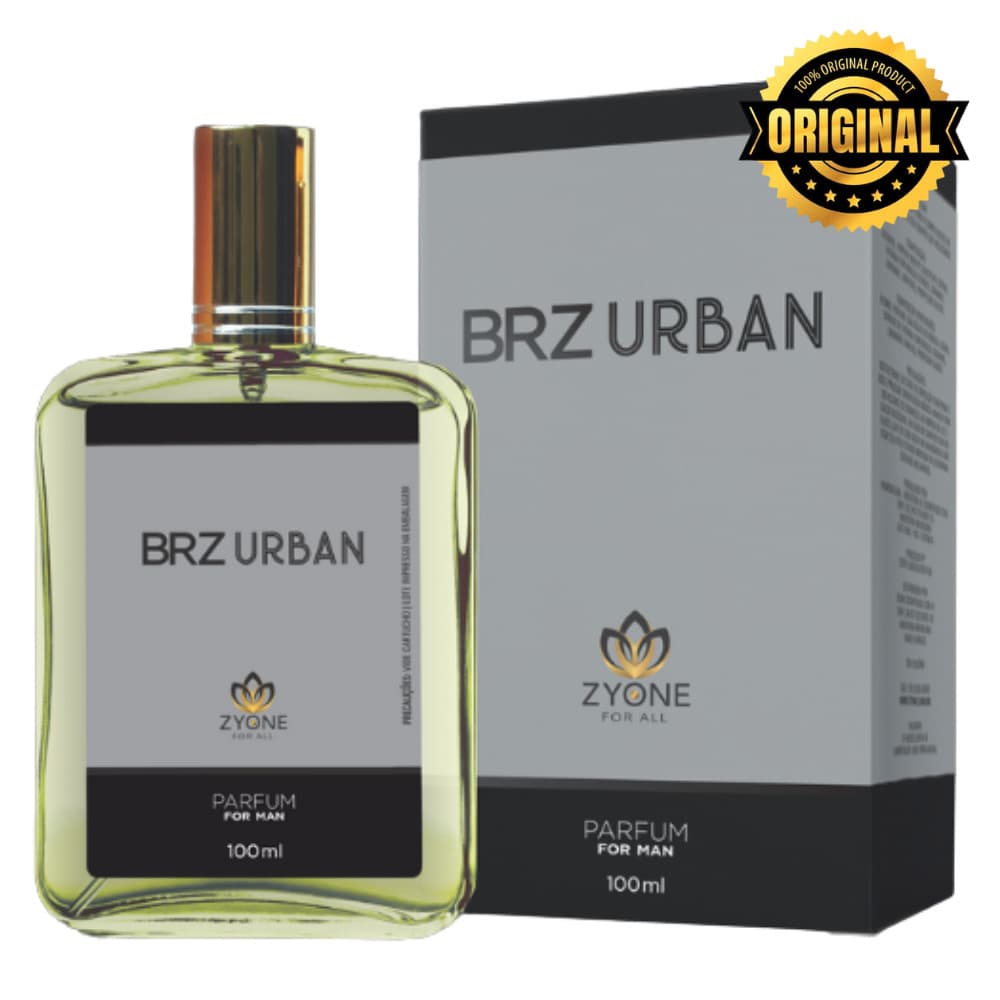 Brz Urban Zyone Cosméticos Masculino Parfum 100ml Alta Fixação 25% Essência Premium