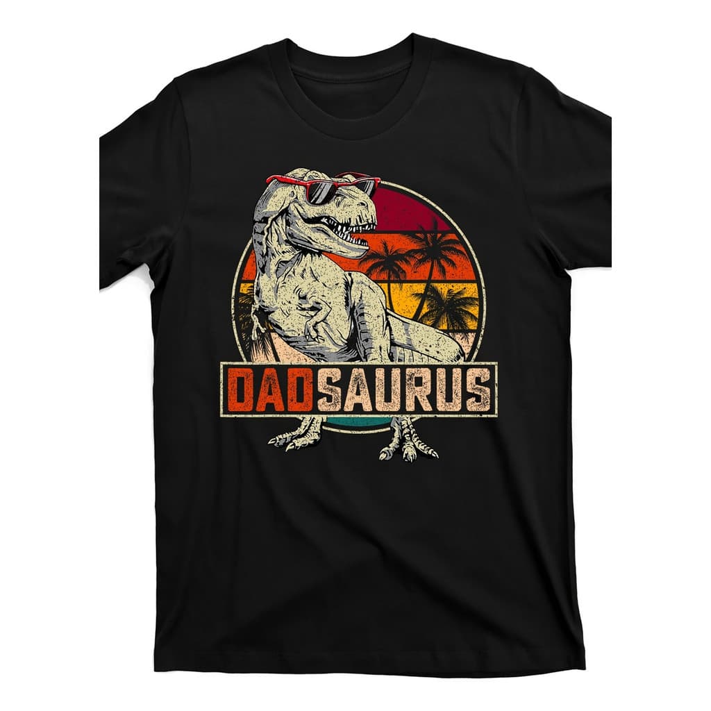 Camiseta Masculina Dadsaurus T Rex Dinossauro 100% Algodão