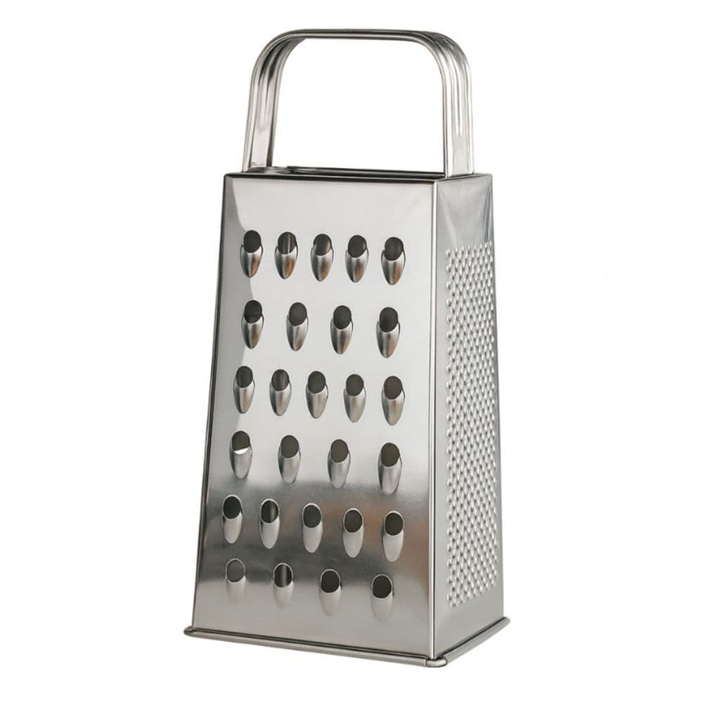 Ralador de Quatro Faces em Aço Inox 23cm Resistente Cozinha Legumes Verduras Quejo