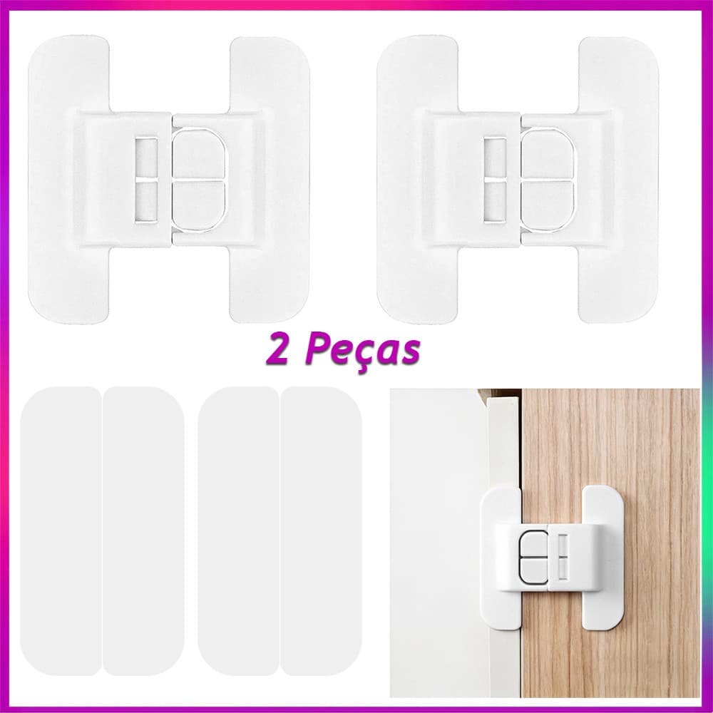 2 fechaduras de geladeira à prova de crianças trava de porta de geladeira para bebês trava de freezer aplica-se