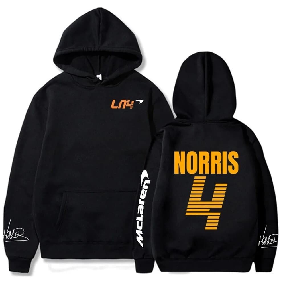 Mclaren F1 Moletom Com Capuz Lando Norris 4 Letras Estampadas Roupas Masculinas Esportivo Lounge Wear