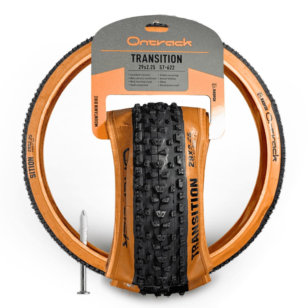 pneu aro 29x2.25 pra bicicleta tubeless kevlar faixa marrom