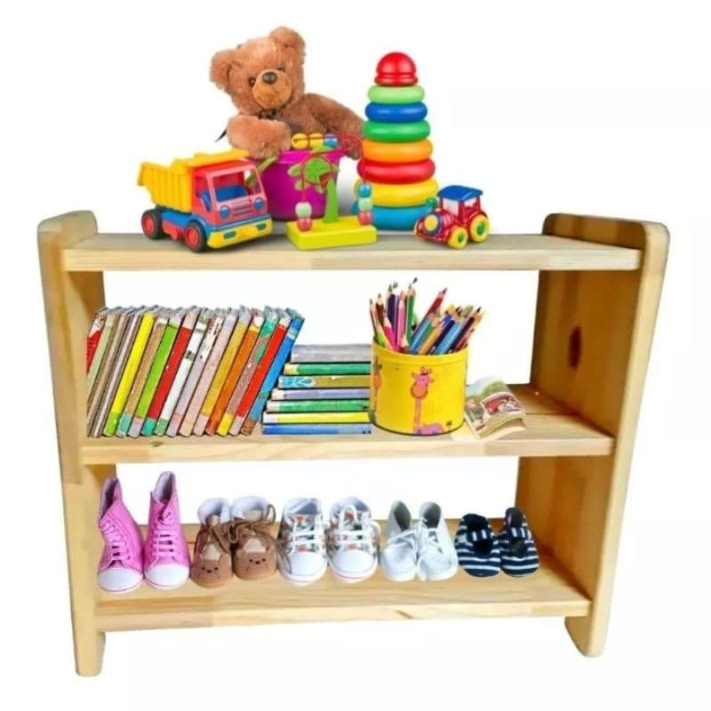Prateleira Infantil De Chão Montessoriana organizador de brinquedos e livros