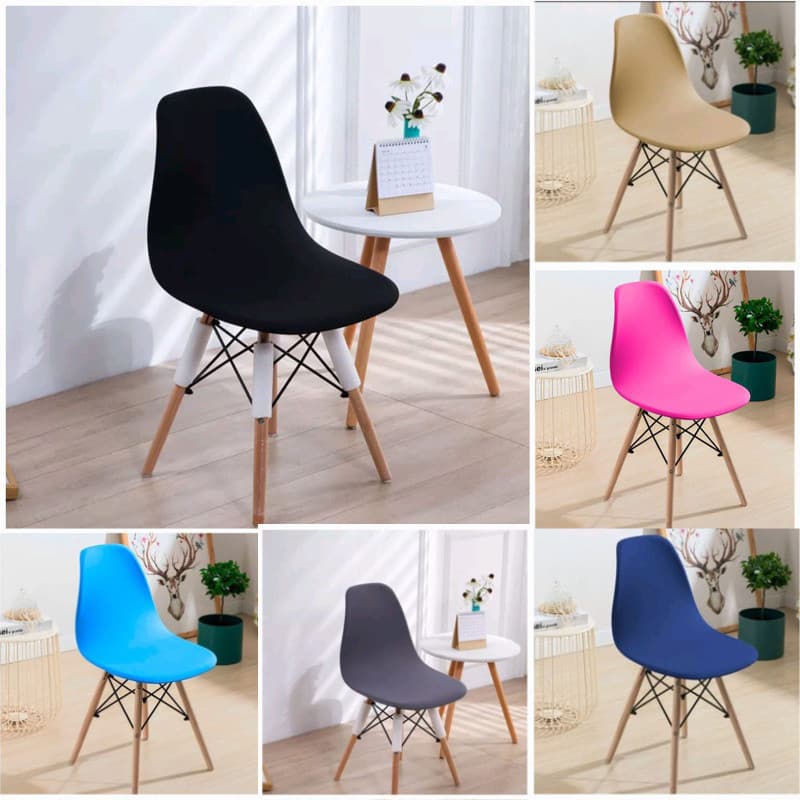 Capa de Cadeira Charles Eames Eiffel Luxo Cores Lisas