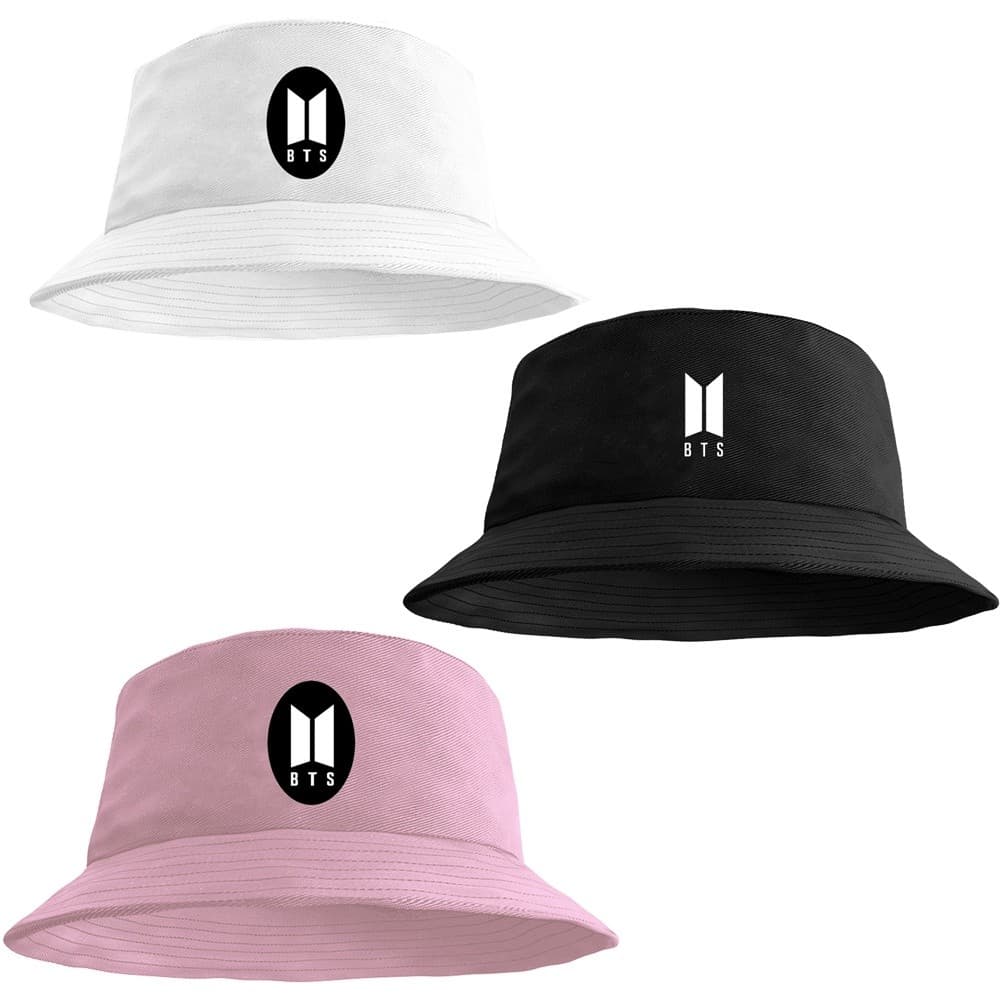 Chapéu Bucket Hat Unissex Barato Estampado BTS - Lançamento