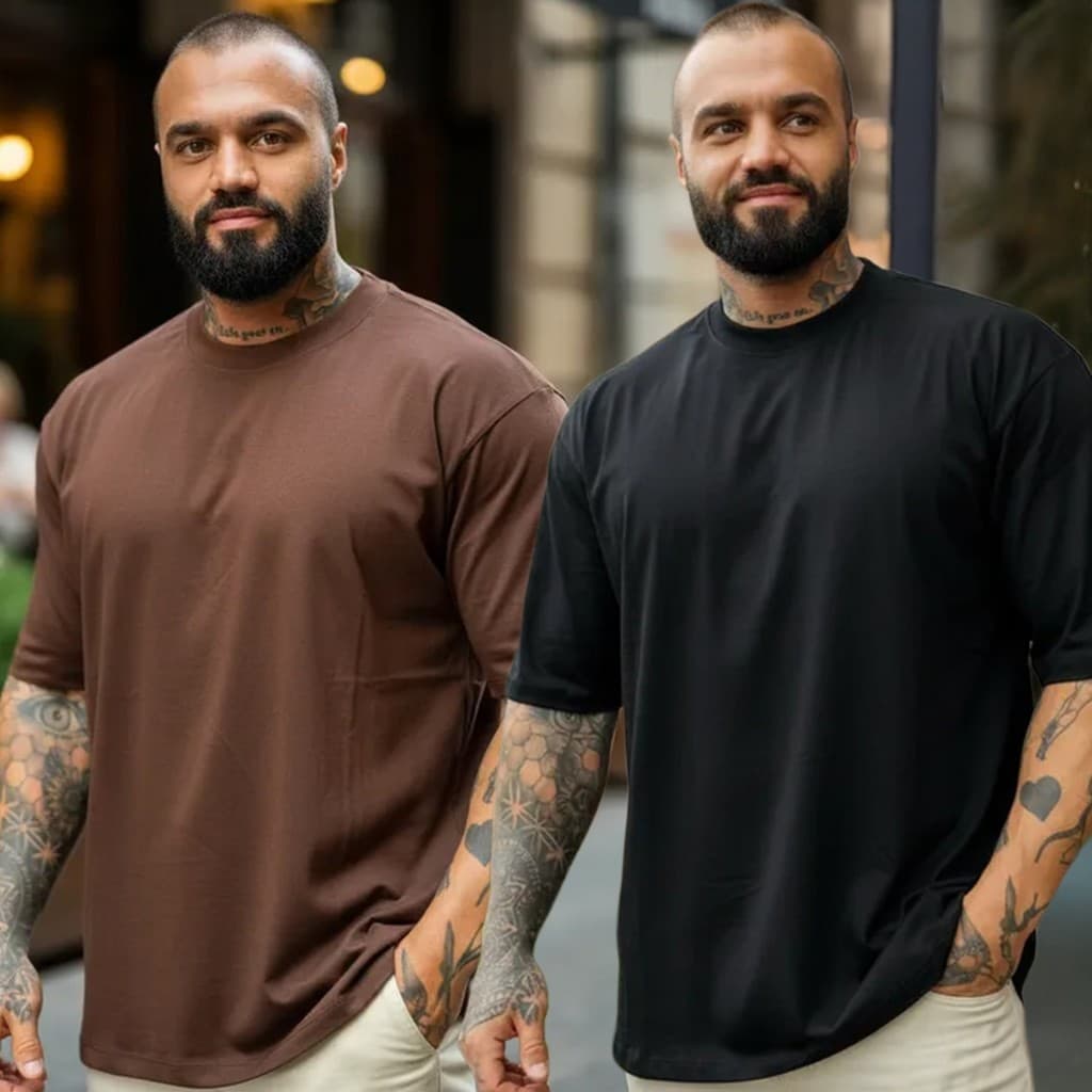 Kit 2 Camiseta Algodão Masculina