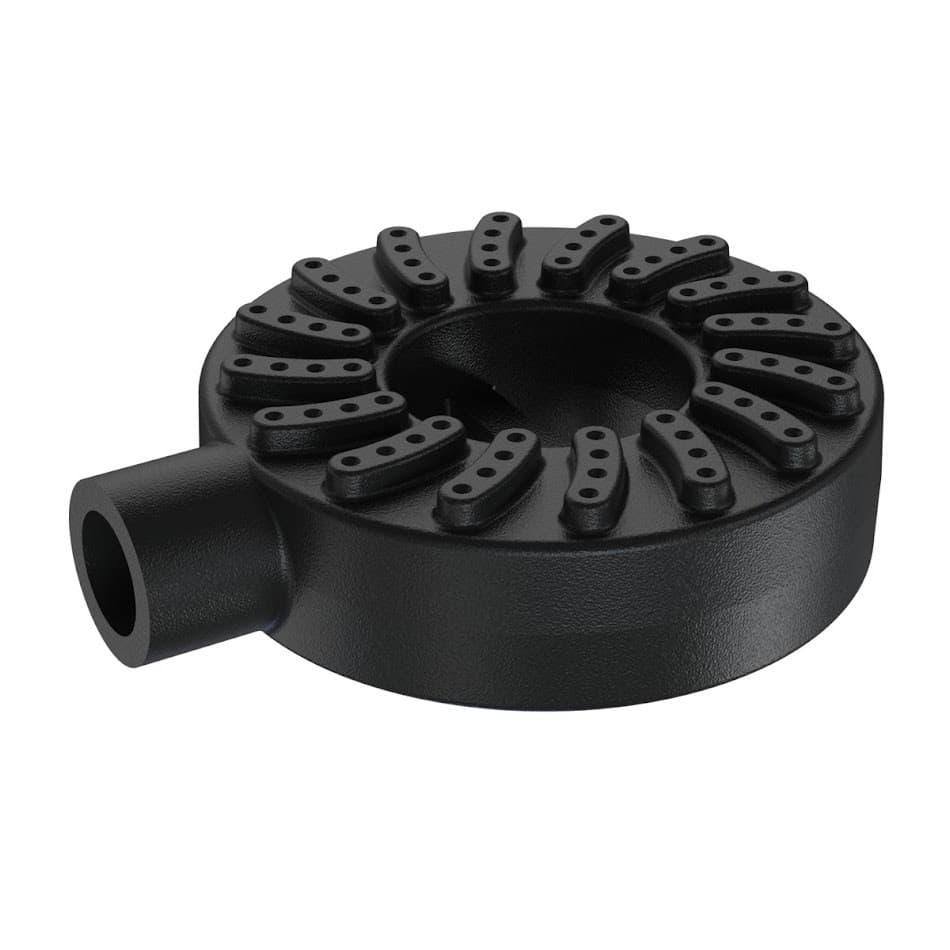 Queimador Alta Pressão Chuveiro Fogão Industrial Ferro 11cm