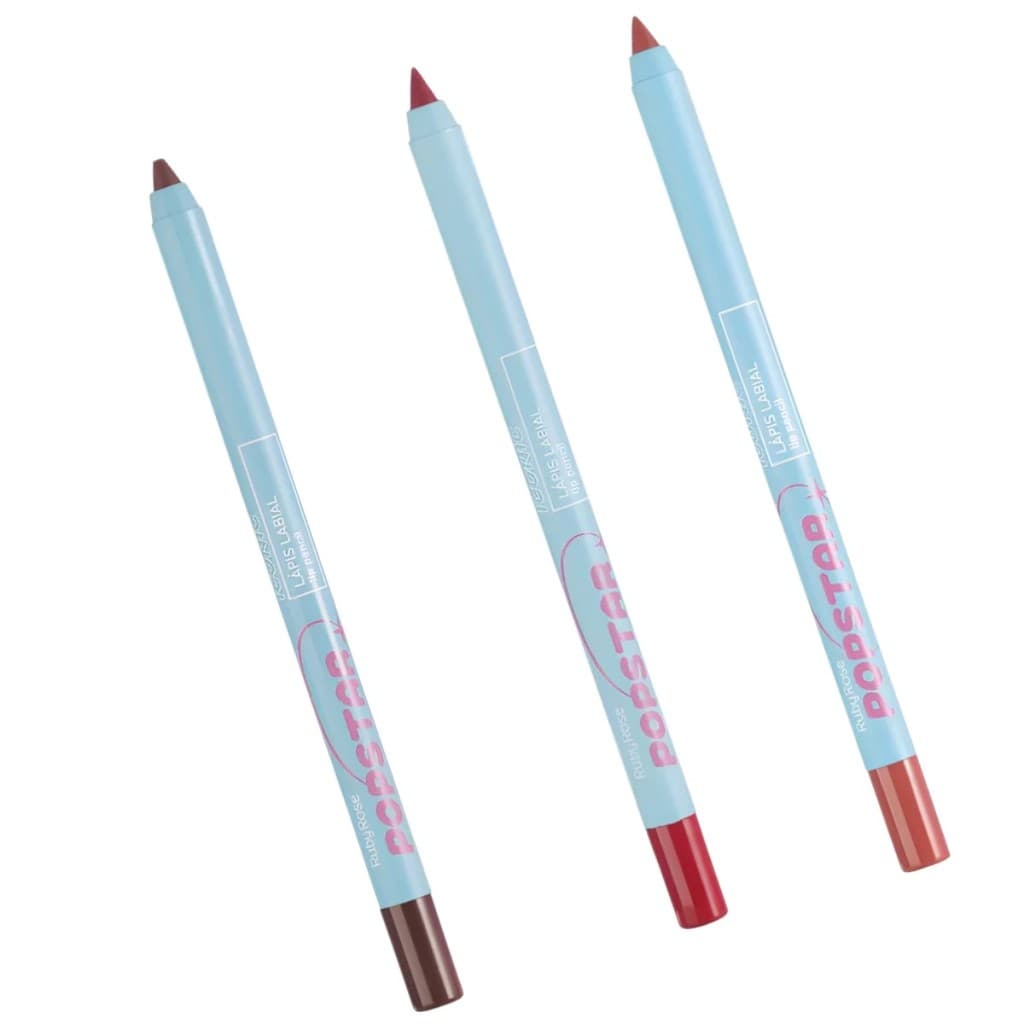 Kit 03 Unidades Lápis Labial Batom Iconic Popstar Ruby Rose