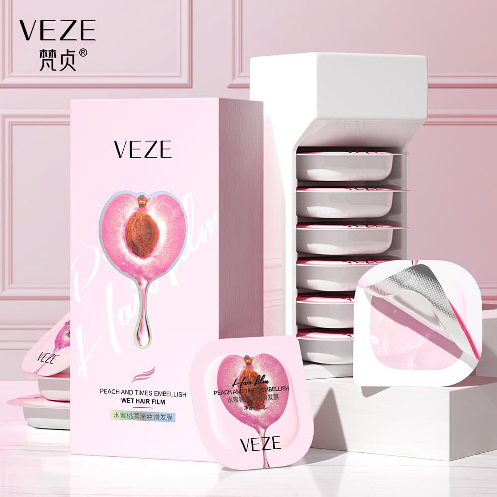 Pêssego sedoso máscara de cabelo condicionador máscara de cabelo reparação seco hidratante suave melhorar o Frizz