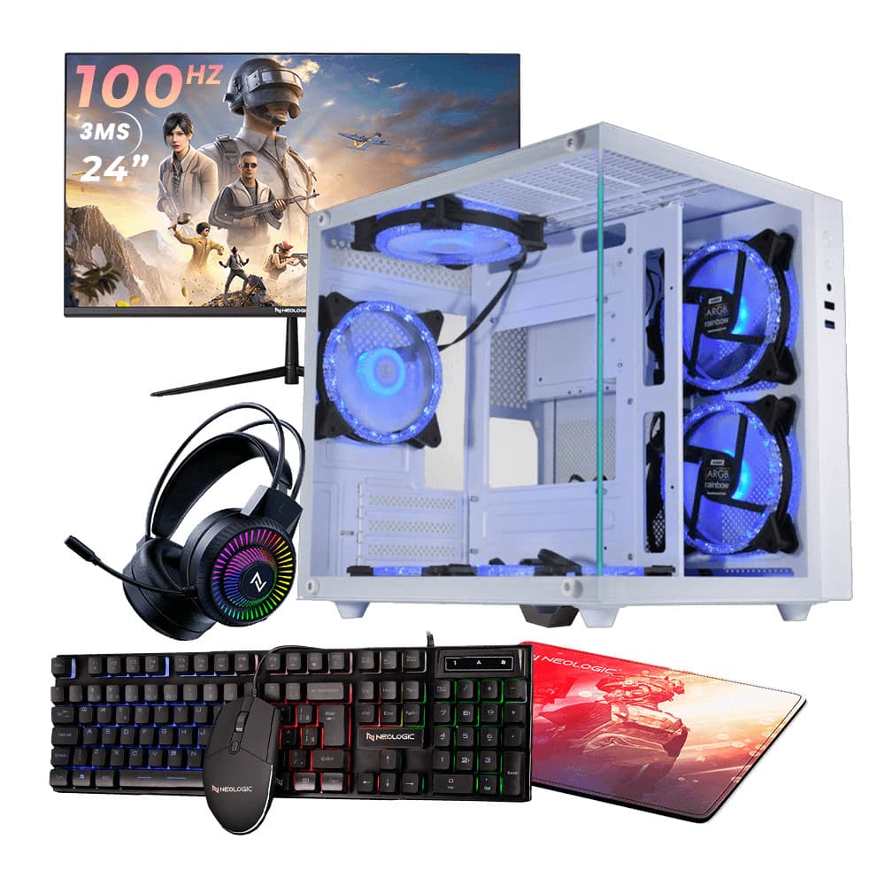 Pc Gamer Completo Ryzen 5 5600GT, 16GB (Vega 7) SSD 480GB, 500W 80 Plus, Monitor 24" 100Hz NLI87592