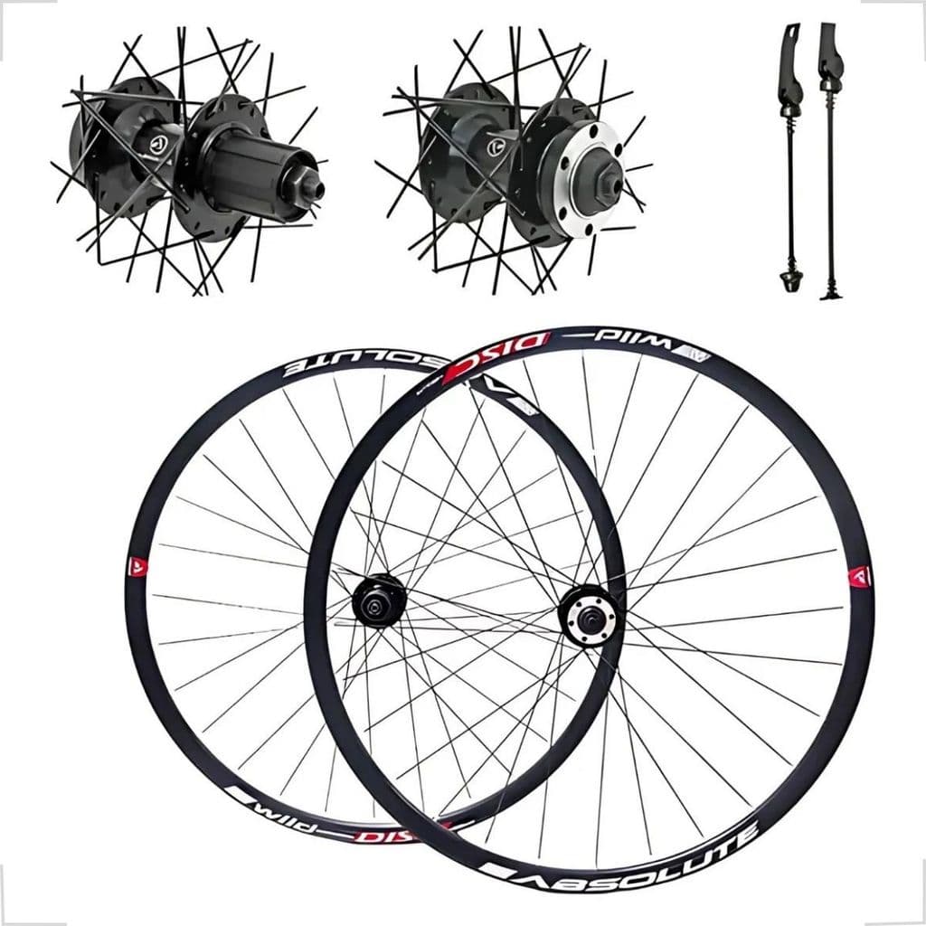 Par Rodas Aro 29 Absolute Wild 2 Cubo K7 8v 12v Disco 6 Furos Tubeless 32 Furos HG Montado MTB