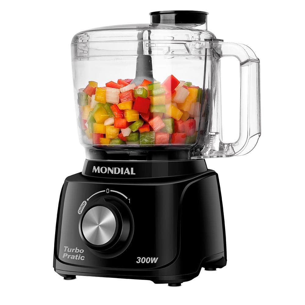 Mini Processador Turbo Pratic Mondial Preto 300W MP-16-B