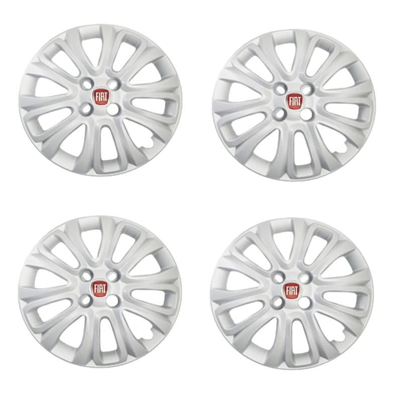 Jogo de Calotas Aro 15 Fiat Palio Punto 2015 2016 Kit 4 Un