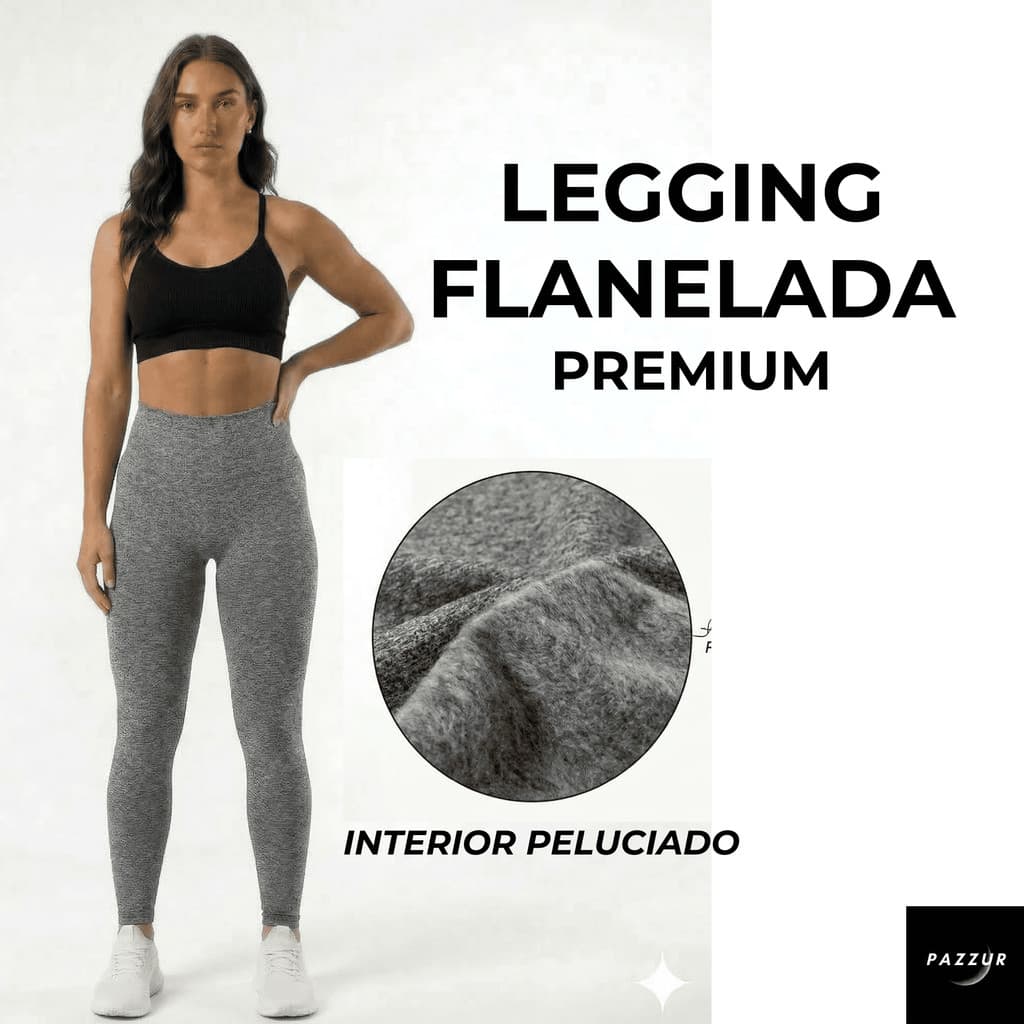 Legging Peluciada Não Transparente Cintura Alta Cinza Calça Legue Térmica para academia Cintura Alta