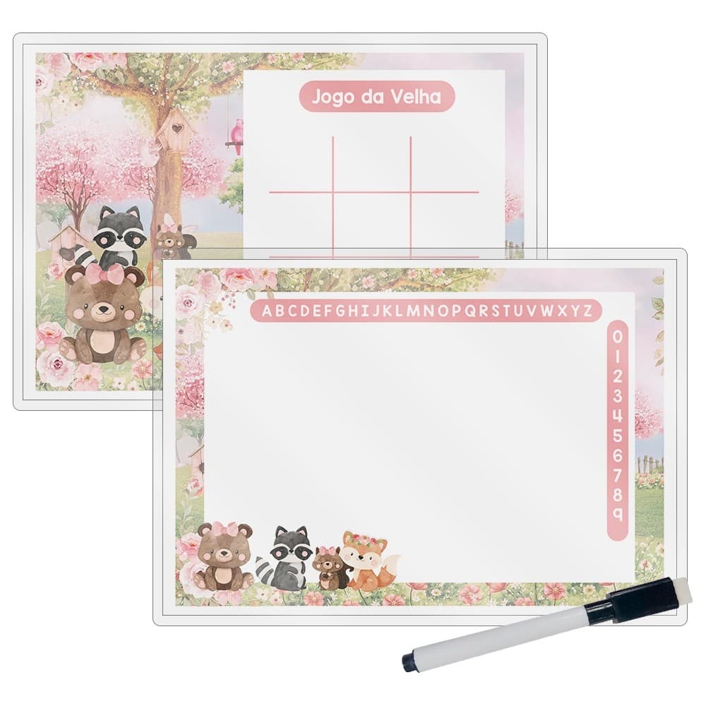 Kit 25 Lousa Magica Lembrancinhas Para Aniversario Envio imediato No Tema Bosque Encantado