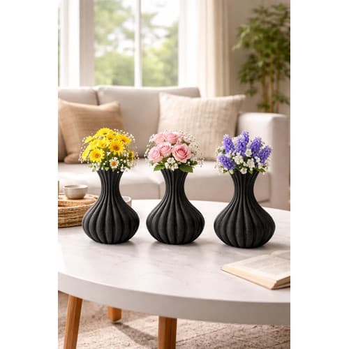 Kit 3 Mini Vasos Decorativos Plantas Elegantes Minimalistas Ótimo Para Cozinhas Salas Banheiros Quartos e Escritórios