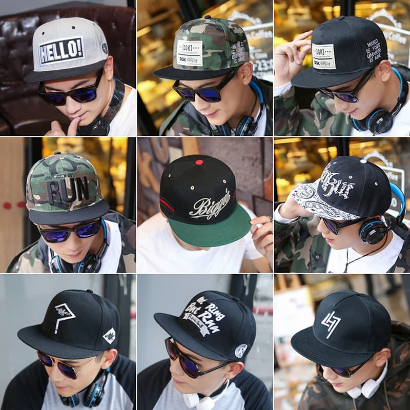 Chapéu masculino de aba plana, chapéu americano de verão para rua, boné de pico, dança de rua, Hip-Hop, aba plana, boné