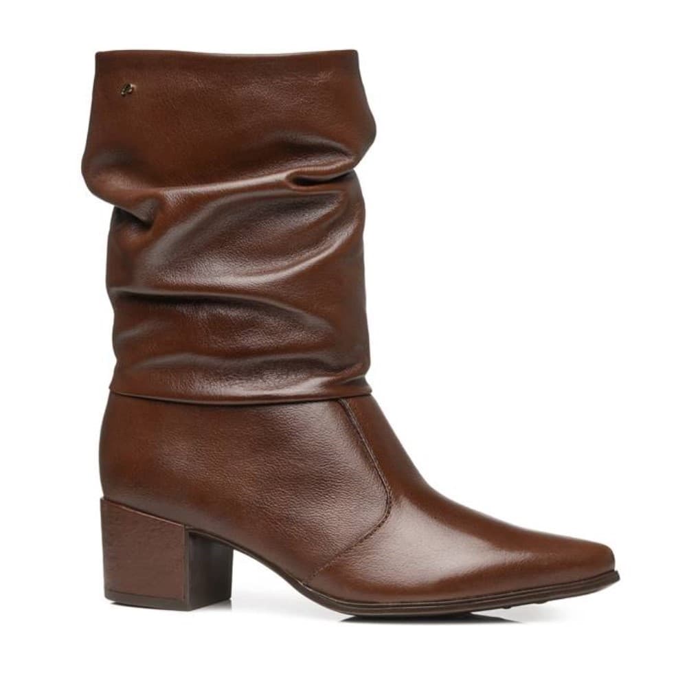 Bota Cano Médio Feminina Pegada 280901 em Couro Legítimo - Lançamento