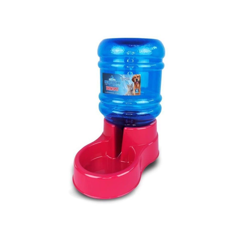 Bebedouro Automático Pet 10 Litros Gigante Cães E Gatos Brinqpet - ROSA