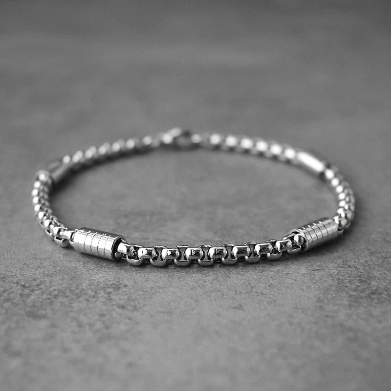 Pulseira de corrente cubana de aço inoxidável com moldura de quilha de 5 mm, joias Punk masculinas, vendas diretas da fá