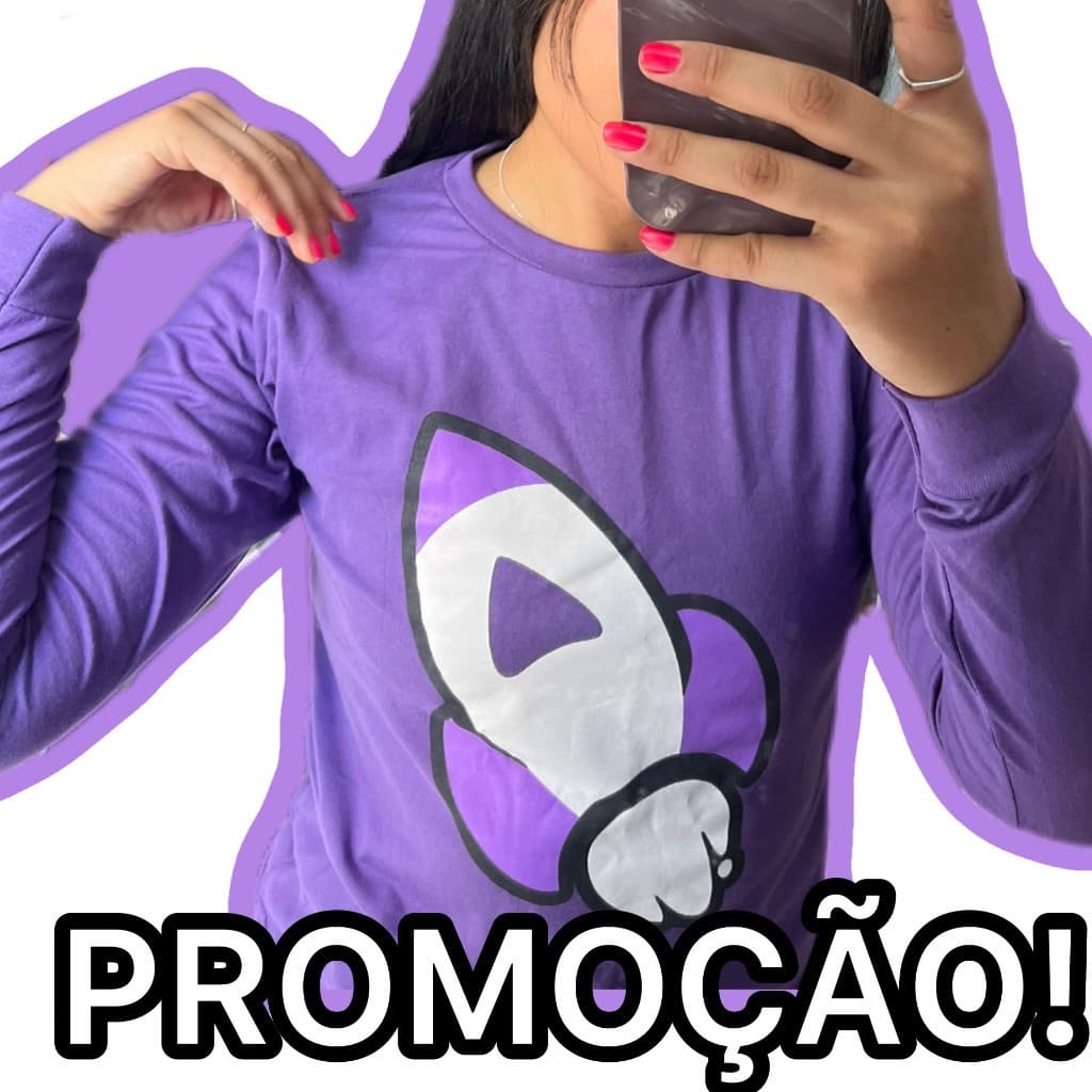 Blusa manga longa Emily e Vick Promoção Infantil Youtuber 100% algodão inverno