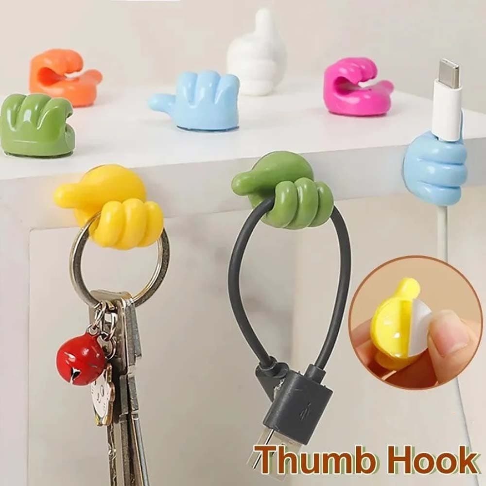 Kit 10/20 Ganchos de Silicone Adesivos ✅ Organizador para Cabos, Chaves e Utilidades de Parede