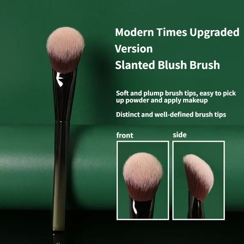 Pincel De Maquiagem Inclinado Atualizado , Blush , Cerdas De Fibra Macia , Aplicação Natural , Adequado Para Iniciantes