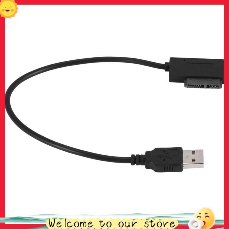 Adaptador USB PC 6P + 7P CD DVD Rom Para 2.0 Conversor Slimline Cabo De Unidade De 13 Pinos Laptop Notebook