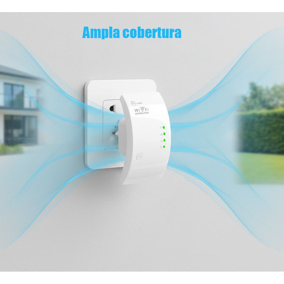 Repetidor WiFi Wireless 300Mbps Amplificador de Internet Fácil Instalação Bivolt