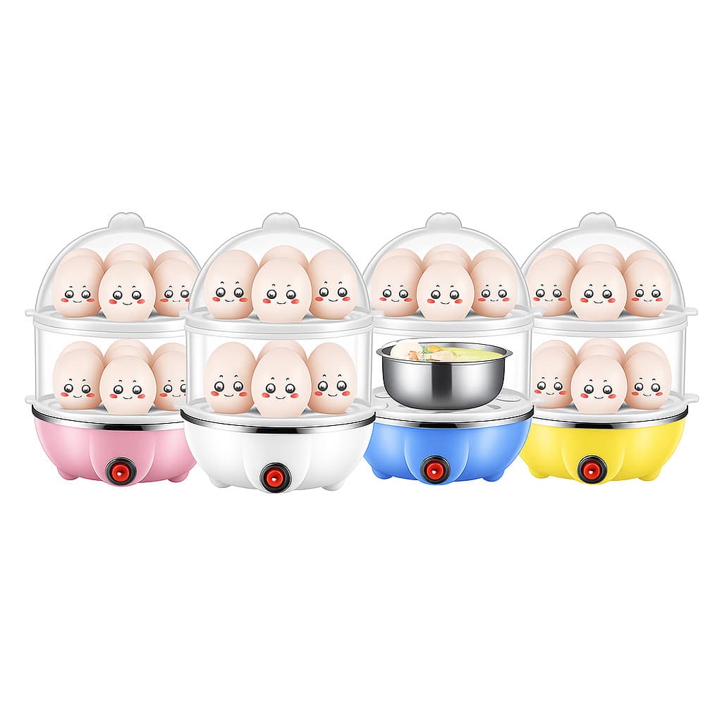 Cozedor Elétrico Ovos, Legumes e Mais 2 Andares até 14 Ovos