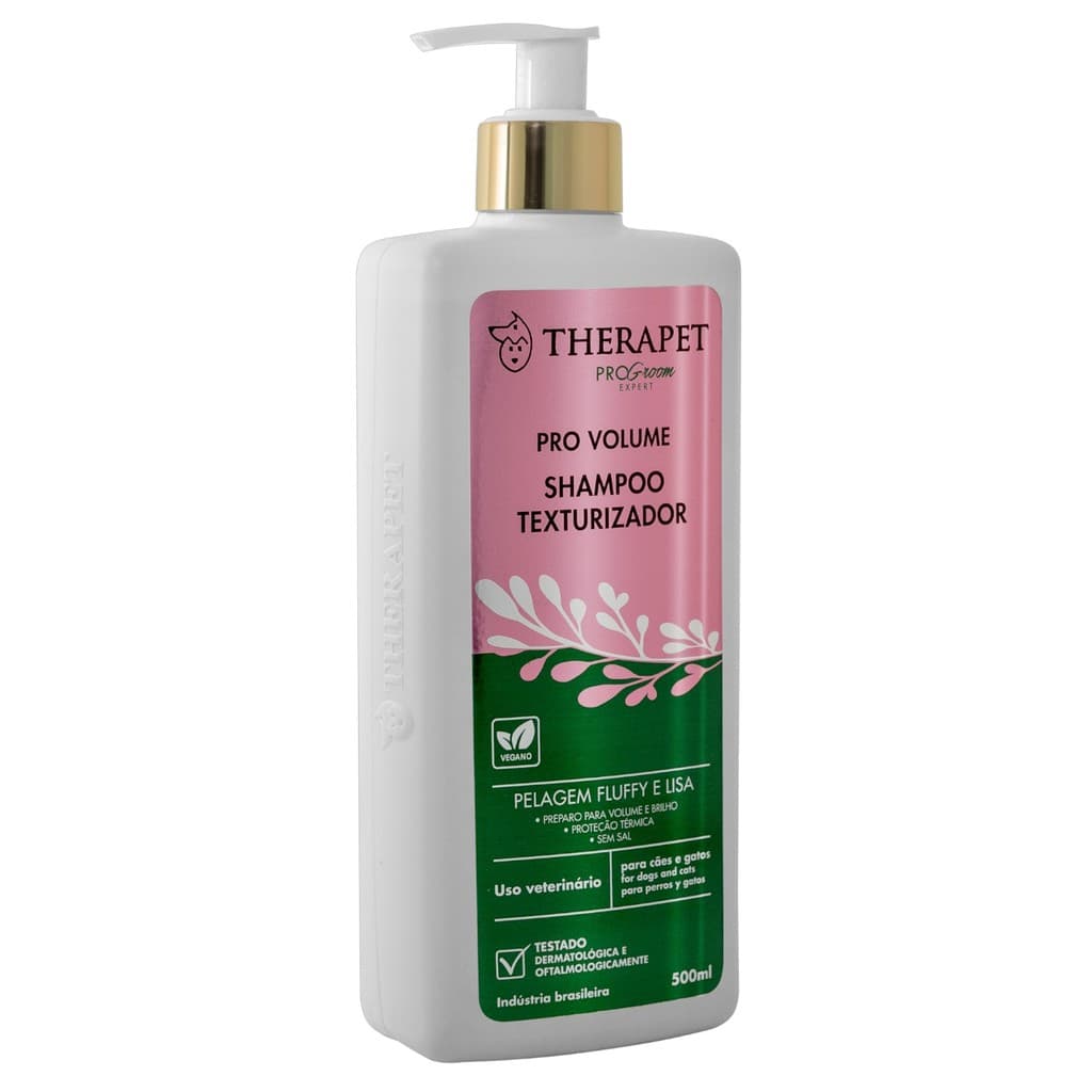 Shampoo Therapet Pro Volume Texturizador Pelagem Fluffy e Lisa - 500 Ml