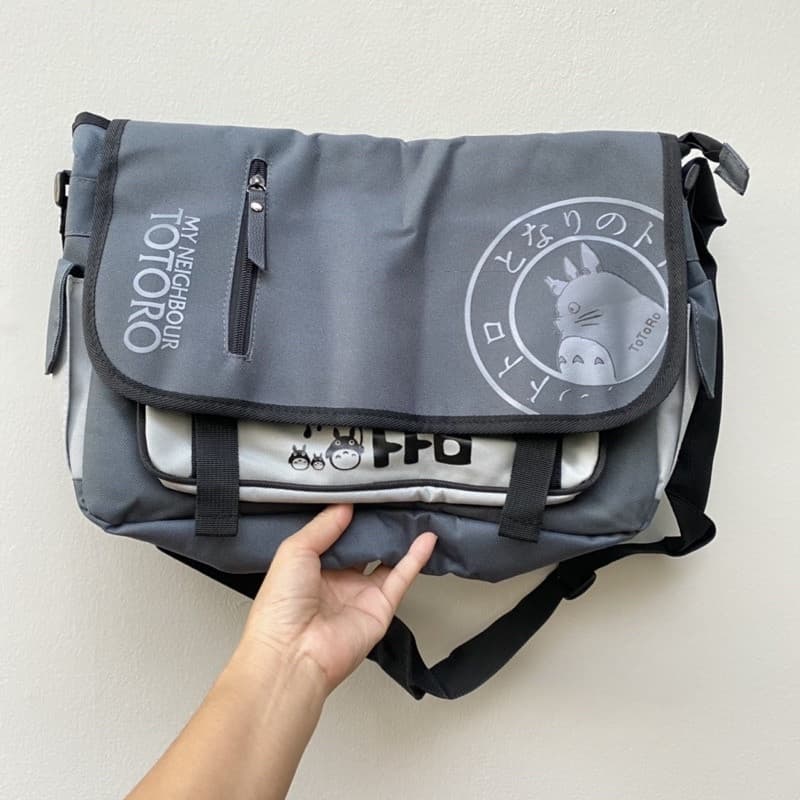 [Estoque Pronto] Miyazaki Hayao Meu Vizinho Totoro Saco De Ombro De Grande Capacidade Escolar De Alta Qualidade Para Est