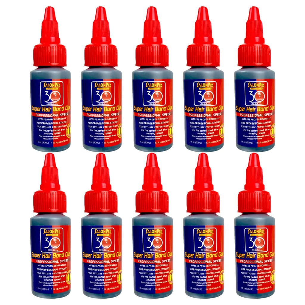 Kit 10 Colas Salon Pro 30ml Atacado Revenda | 30 Sec Mega Hair ou Cola Preta Cílios