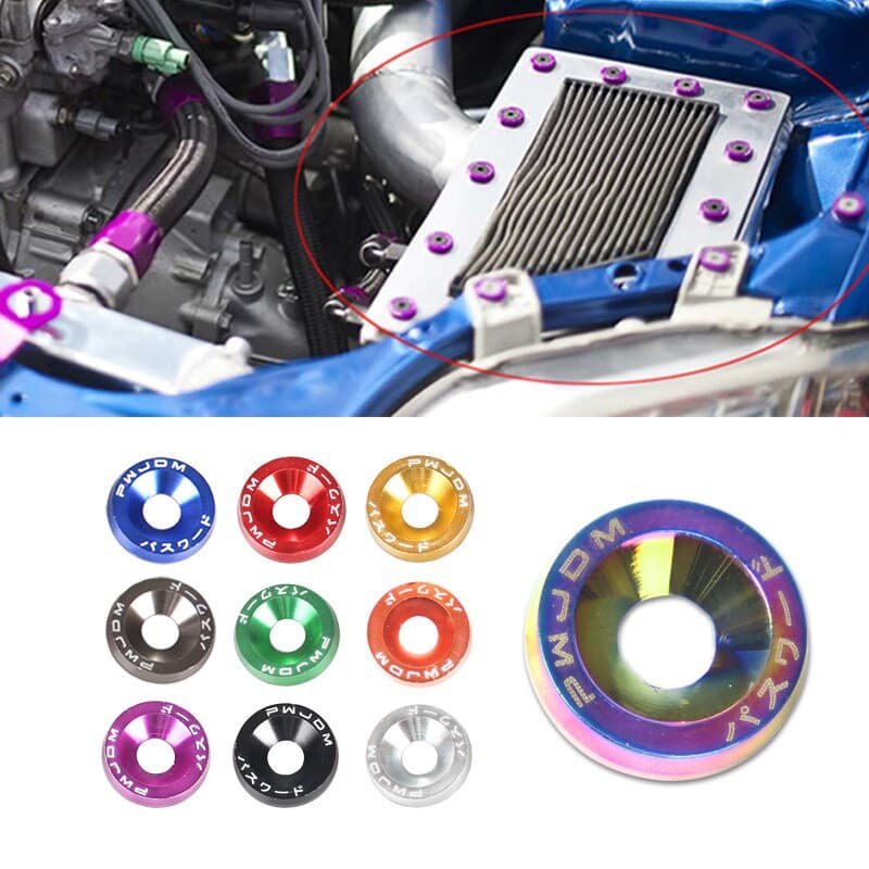 [10 Unidades/Pacote] M6 Liga De Alumínio Modificação Do Carro Hex Prendedor Fender Arruela JDM Pára-Choques Motor Parafu