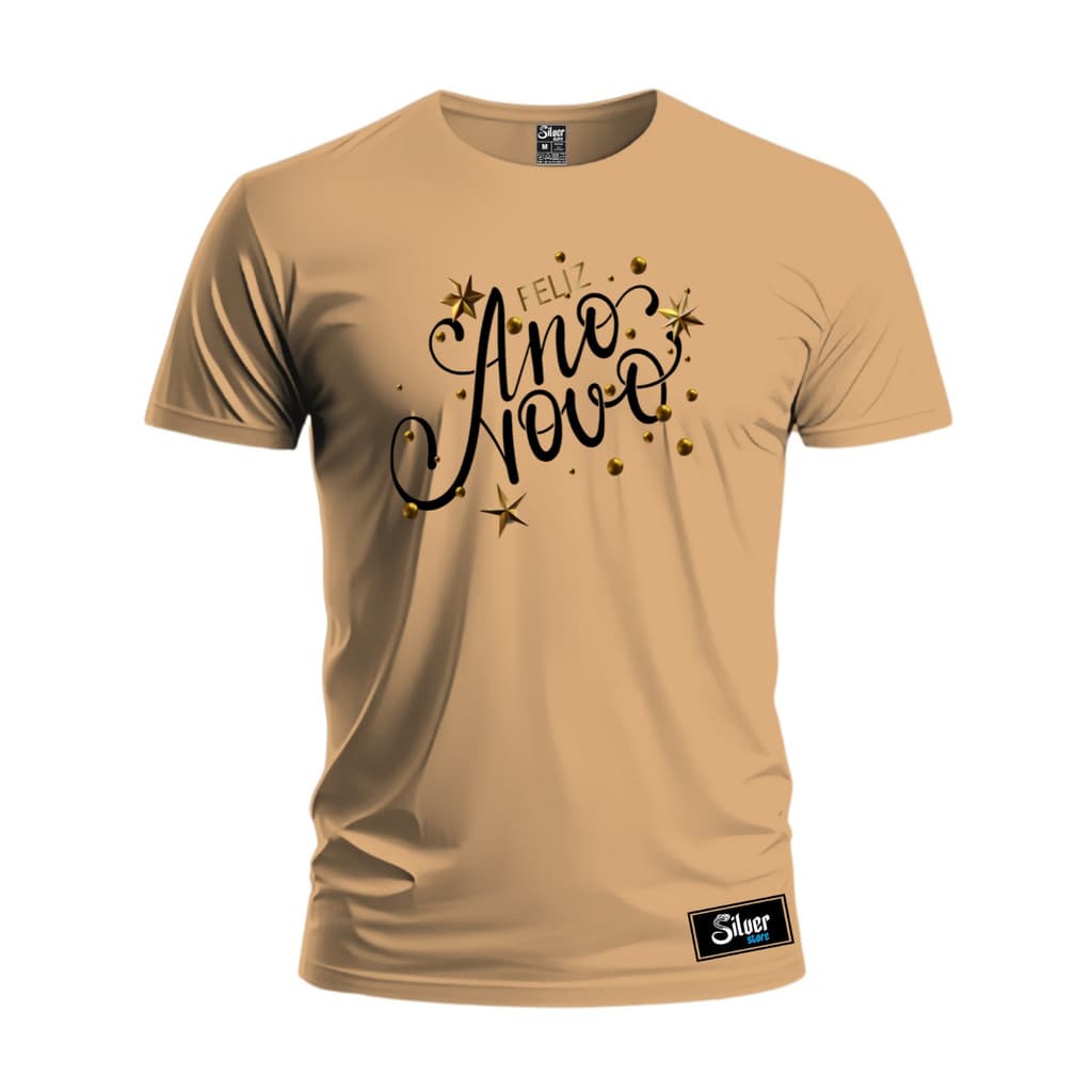 Camiseta Feliz Ano Novo Reveillon 100%Algodão Unissex